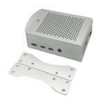 Raspberry Pi Case Silver Aluminium Case with Mount, Heatsinks and Cooling Fan for Raspberry Pi 4