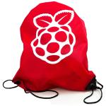 Raspberry Pi Official Merchandise SC0456 Red Drawstring Bag, 470  x 380mm, with Raspberry Pi Logo, Reinforced corners with metal eyelets