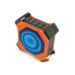 ECOXGEAR EcoEdge Plus 20W Portable Wireless Bluetooth Speaker - Orange - IP67 rugged, waterproof, & shock-resistant - RGB LED lights - Built-in bottle opener - 20+ hours of playtime