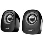 Genius SP-Q160 6W USB Powered Portable Mini Speakers - Black / Grey with 3.5mm audio jack