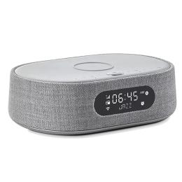 Harman Kardon Citation Oasis WiFi Smart Speaker with Alarm Clock - Grey - Qi wireless charging built-in, works with Google Home, Apple AirPlay & Spotify Connect - NZ Wool finish