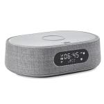 Harman Kardon Citation Oasis WiFi Smart Speaker with Alarm Clock - Grey - Qi wireless charging built-in, works with Google Home, Apple AirPlay & Spotify Connect - NZ Wool finish