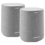 Harman Kardon Citation One MKIII Bundle of Two - Grey 40W WiFi Smart Speaker - Stereo Pair - with Google Assistant + Apple AirPlay + Chromecast + Spotify Connect + Bluetooth - NZ Wool finish