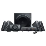 Logitech Z906 5.1 Surround Speaker System, THX-Certified 500-watts (RMS), Digital decoding, Digital and analog inputs, Easy-to-read control console, Wireless remote, Ported side-firing subwoofer, Wall-mountable satellites, Surround sound