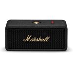 Marshall Emberton III 20W Portable Outdoor Bluetooth Speaker - Black & Brass True Stereophonic Sound - IP67 Dust & Water Resistant - Built-in microphone for hands-free speakerphone calls 32+ Hours of Portable Playtime