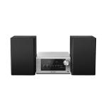 Panasonic SC-PM700 Neat 80W Bluetooth Micro Stereo System - Silver - with Sound Remastering Technology - CD Player, FM Radio, USB input, Bass/Treble control, remote included