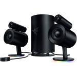 Razer Nommo Pro Full Range 2.1 RGB Gaming Speaker, Dolby THX Certified Virtual Surround Sound, Razer Chroma, Downward Firing Sub-Woofer. Optical, 3.5mm, USB, Bluetooth 4.2 Connection