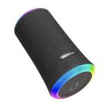 Soundcore by Anker Flare 2 Rugged 20W Wireless Portable Bluetooth Speaker - Black RGB LED Lightshow - 360 Degree Sound - Soundcore App for iPhone & Android - EQ Adjustment - IPX7 Water Resistant - Up to 12hrs playtime