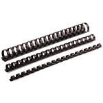 Fellowes 100093152  Plastic Binding Coils 8mm Black, Pack of 100
