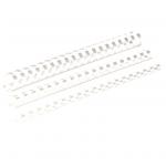 Fellowes 5345406 Plastic Binding Combs 8mm White Pack 100 A4, 8mm, Sheets 40