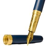 Ferris Wheel Press BFPS-GM-BL FWP Fountain Pen Brush Crystal Blue Legacy Gold Nib Medium