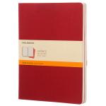 Moleskine CH121 Cahier Journals XL Cranberry Red Ruled Pack 3