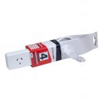 Dynamix A14 4-Way Power Board. 2x ports are double spaced. 0.9m Power cord. Overload Protection with Bulit in Circuit Breaker. Angled 3 Pin Plug. 10A/240V. Ideal for Printers, Computers, Laptops, TV''s & more.