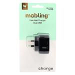 Mobling Wall Charger - USB-C PD18W + 2.4A USB - Black