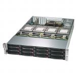 Supermicro 620P-ACR16L Barebone, 2U, 2x LGA4189, 16 DIMM 12x 3.5" Hot-Swap / 4x Hybrid NVMe, 4x 3.5" Mid-Mount, Broadcom 3816 SAS HBA, 2x 10G RJ-45, 1x M.2 2280/22110, 2x 1600W Redundant Power Supplies