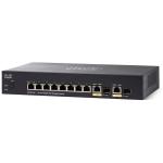 Cisco 350 Series SG350-10P L3 Managed Switch, 8 Ports GbE (8 Ports PoE+, Max 62W), 2 Ports GbE Combo RJ-45 or SFP, Limited Lifetime Warranty