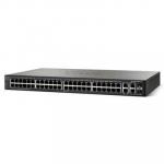 Cisco 300 Series SG300-52 L3 Managed Switch, 50 Ports GbE, 2 Ports GbE Combo RJ-45 or SFP, Limited Lifetime Warranty