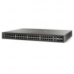 Cisco 500 Series SG500-52 Stackable L3 Managed Switch, 48 Ports GbE, 2 Ports Combo RJ-45 or SFP, 2 Ports 1G/5G SFP, Limited Lifetime Warranty