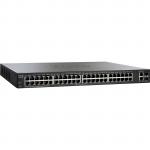 Cisco 200 Series Smart Managed Switch, PoE 48 Ports GbE RJ-45 (48 Ports PoE, Max 375W), 2 Ports GbE Combo RJ-45 or SFP