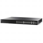 Cisco 300 Series SF300-24PP L3 Managed Switch, PoE+, 24 Ports 10/100 (24 Ports PoE+, Max 180W), 2 Ports SFP, 2 Ports GbE Combo RJ-45 or SFP, Limited Lifetime Warranty