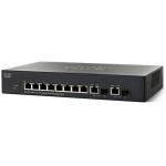 Cisco 300 Series SG300-10PP L3 Managed Switch, PoE+, 8 Ports GbE (8 Ports PoE+, Max 62W), 2 Ports GbE Combo RJ-45 or SFP, Limited Lifetime Warranty