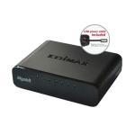 Edimax SW5500GV3 5 Port 10/100/1000 Gigabit Desktop Switch. High-Speed Networking and Jumbo Frames. Perfect Solution for Home and Small Business. Full Duplex. Includes 5V 1A Power Supply.