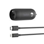 Belkin BoostUp Charge - 20W USB-C Power Delivery  Single  Port Car  Charger with USB-C to Lightning Cable