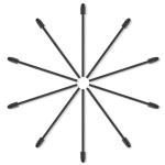 Huion PN06 - Black for PW550/PW550S/PW600/PW600S/PW600L 10 Replacement Pen Nibs