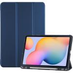 NICE - ( Blue ) Slim Light Cover Stand Hard Shell Folio Case for Galaxy Tab S6 lite ( 2024 Model - SM-P62X ) with Pen Holder