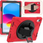 NZSTEM For Samsung Galaxy Tab A9 Red Tough Cover Shock Proof Case Fit SM-X110 and SM-X115 Shock Proof Tough Case Cover Protector with Stylus / Pencil Holder, Designed by NZSTEM