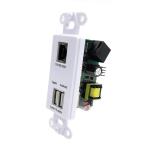 POE Texas Gigabit In-wall Dual USB (with Ethernet Connector) PoE Splitter