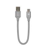 Valore AC98 Armoured 20cm USB-A to USB-C Cable  ( Grey )