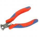 Goldtool Precision Plier 110mm Polished CRV End Nipper - 11mm Flush Cutter - Double Leaf Springs Rubber Easy Grip Handles for Greater Comfort - Red/Blue Colour Handles