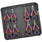 Goldtool Precision Plier Set 8-Piece Mirror Polished CRV - Diagonal Cutter - Bent Nose - Long Needle - Combination - Long Nose - Flat Nose - End Nipper & Round Jaw Pliers