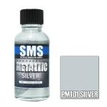 SMS PMT04 AIRBRUSH PAINT 30ML METALLIC SUPER SILVER ACRYLIC LACQUER SCALE MODELLERS SUPPLY