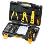 Sprotek STK-9601A  8 Piece Network Installation Kit with Storage Case - Includes Punch Down Tool, Tone Tester and Wire Tracker, 2-in-1 Reversible Screwdriver, Modular Crimping Tool, Stripper and Cutter