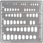 Tamiya Craft Tool Series No.154 - Modeling Template - Rounded Rectangles - 1-6mm - 1-6mm