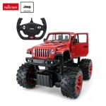 RASTAR 1:14 Red JEEP Wrangler Rubicon 2.4GHz. Big Foot with Suspension System. Doors Opened Manually, Remote Car, Off-Roader, Speed Up to 6 km/h, Licensed by JEEP, 6 x AA Batteries are Not Included. RC Car, For Ages 6+.