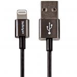 StarTech USBLTM1MBK Premium Apple Lightning to USB Cable with Metal Connectors - 1 m (3 ft.) - Black