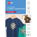 AVERY Tshirt Transfer Inspired C9414 A4 Dark Coloured 1up 5 Sheets