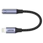 Unitek M1208A Lightning to 3.5mm Headphone Jack Adapter. Support Hi-Fi Audio, Compatible with OMTP andCTIA Jack. Space Grey
