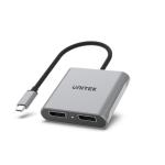 Unitek USB-C to Dual DisplayPort 8K Adapter with MST. Supports 8K 60Hz or 4K120HzHDCP2.2.Bus-powered. Plug & Play. Supports Screen Mirroring & Extending on Windows OS.
