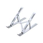 Unitek Adjustable & Foldable Laptop Stand. Creates a Comfortable Angle, Helps Ventilation&Cooling,6Adjustable Levels of Tilt, Aluminium-Alloy, Size: 240x164x4mm, Silver.