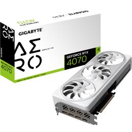 Gigabyte NVIDIA GeForce RTX 4070 Aero OC 12GB GDDR6X Graphics Card White - 3 Slot - 1x16 Pin Power (2x 8 Pin Power Adapter Included) - Minimum 700W PSU