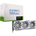 MSI NVIDIA GeForce RTX 4070 Ti GAMING X TRIO WHITE 12GB GDDR6X Graphics Card 3 Slot - 1x 16 Pin Power (Adapter Included) - Minimum 700W PSU