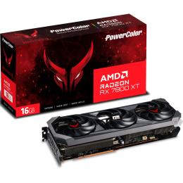 Powercolor Red Devil AMD Radeon RX 7800 XT OC 16GB GDDR6 Graphics Card 2.5 Slot - 2x 8 Pin Power - Minimum 800W PSU