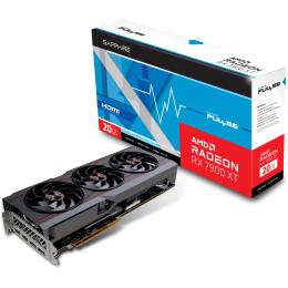 Sapphire AMD Radeon RX 7900 XT 20GB GDDR6 Graphics Card Triple Fan - Max 4 Displays - Up to 2450 MHz - 2x DisplayPort - 2x HDMI - - 2.7 Slot - 313mm Length - PCIe 4.0 - 2x 8 Pin Power - 750W or Higher PSU Recommended