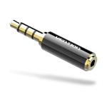Vention BFBB0  3.5mm Male to 2.5mm Female Audio Adapter Black Metal Type