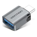 Vention CDQH0  USB-C Male to USB 3.0 Female OTG Adapter Gray Aluminum Alloy Type