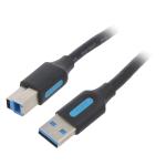 Vention COOBH  USB 3.0 A Male to B Male Cable 2M Black PVC Type